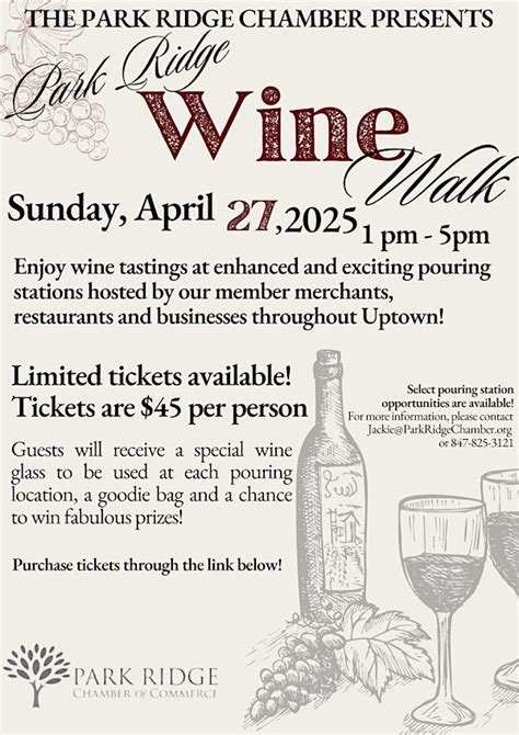 2025 Park Ridge Wine Walk | Park Ridge: Tickets, Dates & Itineraries ...