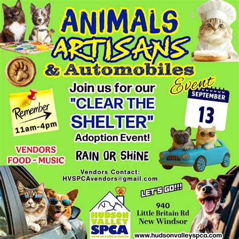 Animals ~ Artisans & Automobiles , Hudson Valley SPCA - Orange County ...