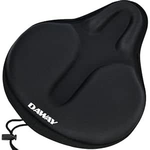 DAWAY Comfortable Exercise Bike Seat Cover C6 Large Wide Foam & Gel ...