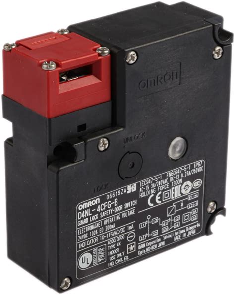 D4NL-4CFG-B Omron | Omron D4NL Series Safety Switch, Power to Lock, 24V ...