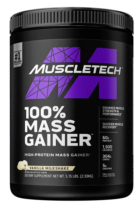 Muscletech Pro Series Mass Gainer Protein Powder, 60g Protein, Vanilla ...