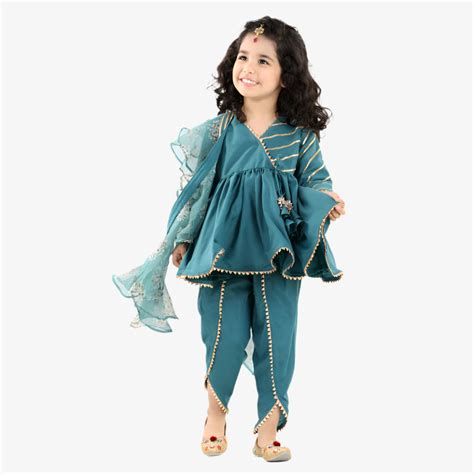 Teal Green Angrakha Set Teal Green – Fairies Forever
