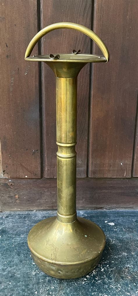 Late Victorian English Nestor Brass Floor Standing Spittoon Ashtray For ...