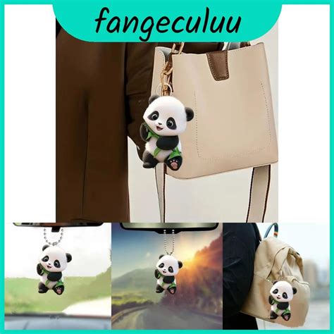 Acrylic Cartoon Cute Panda Hanging Ornament For Stylish Auto Interior ...