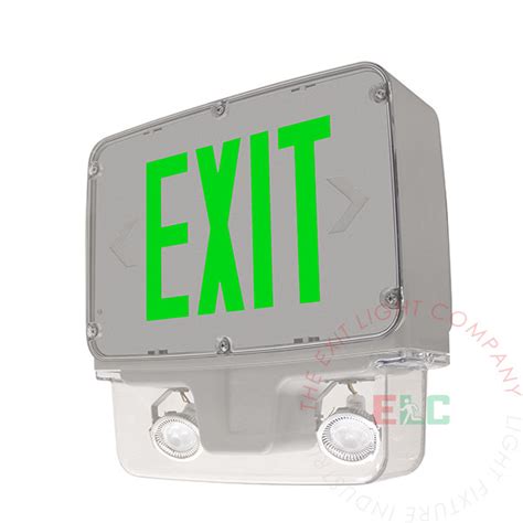 Wet Location Combo Exit Signs | Exit Light Co.