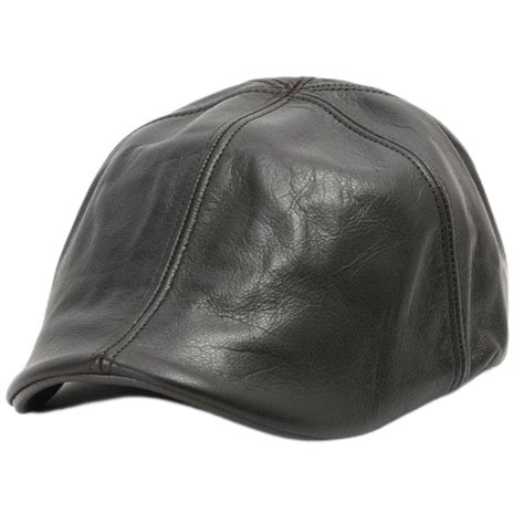 ililily Genuine Leather Flat Cap Newsboy Hats Gatsby Caps ivy Irish ...
