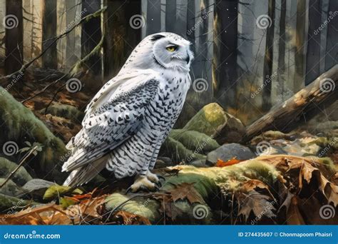 Top 20 Snowy Owl Action Watercolor Predator Animals Wildlife. Stock Illustration - Illustration ...
