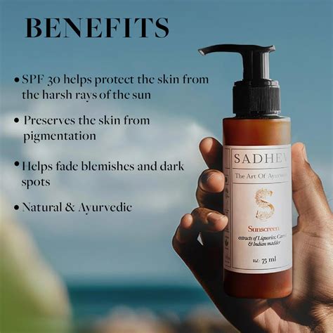 Buy Ayurvedic Sunscreen With SPF 30 Online | Sadhev
