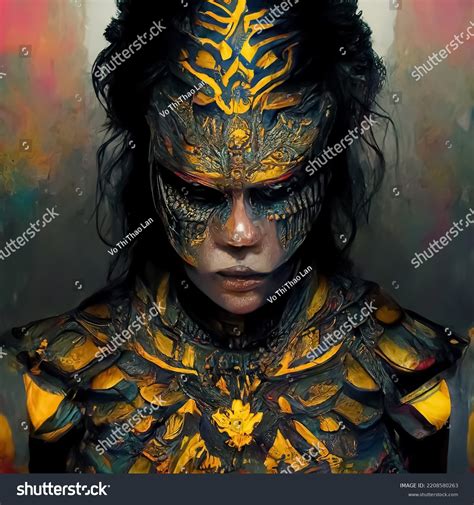 Alien Monster Portrait Alien Horror Body Stock Illustration 2208580263 ...