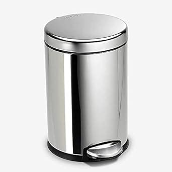 Naturalev Stainless Steel Pedal Dustbin/Pedal Garbage Bin with Plastic ...