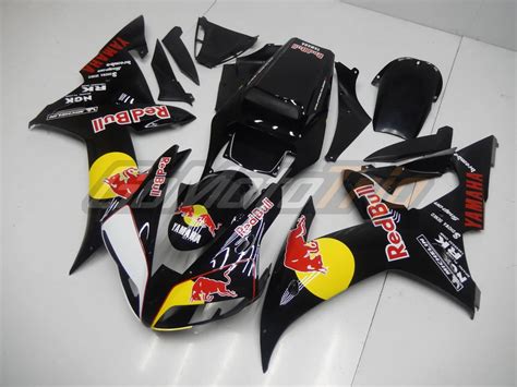 Best 2002-2003 Yamaha YZF-R1 Black RedBull Fairing - GoMotoTrip