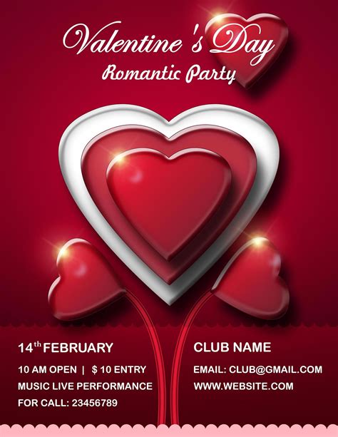 Valentine Psd Templates Free Valentines Flyer Template PSD Ksioks