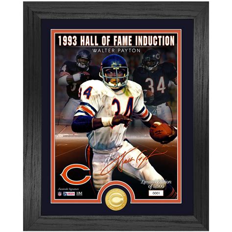 Highland Mint Walter Payton Chicago Bears 13'' x 16'' Hall of Fame ...
