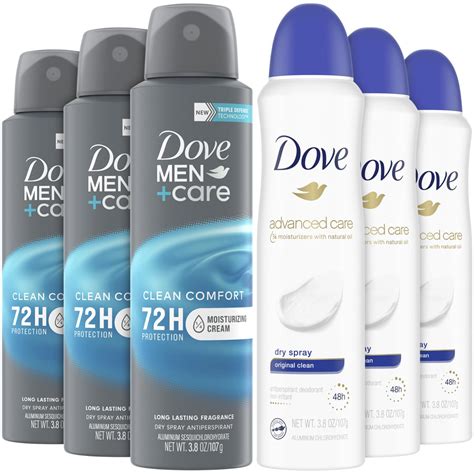Amazon.com : Dove Deodorant Spray Men+Care + Dove Advanced Care ...