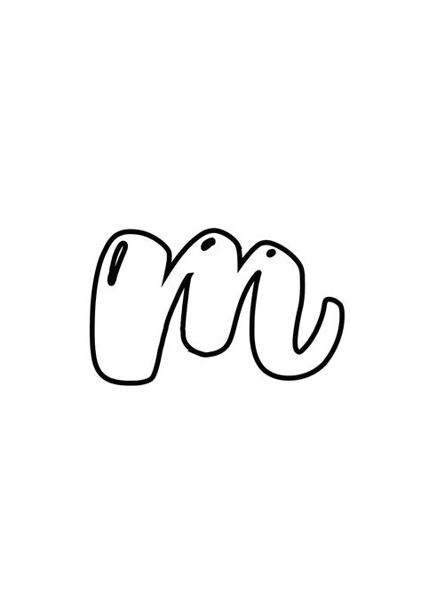 Download Printable Bubble Letter M - Bubble Letters