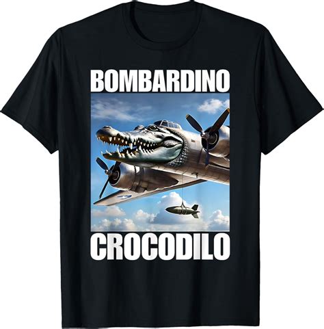 Bombardino Crocodilo - Italienisches Brainrot-Meme T-Shirt : Amazon.de ...