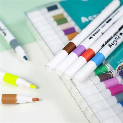 Crown Spikes Colourful Waterproof Acrylic Pen 12 Shades-Color Pack ...