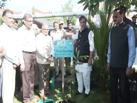 CM Himanta Biswa Sarma participates in a tree plantation program under ...