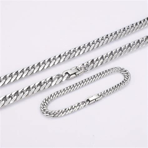 Stainless Steel Double Line Cuban Chain Hip hop Men And Women – BLING QUEEN