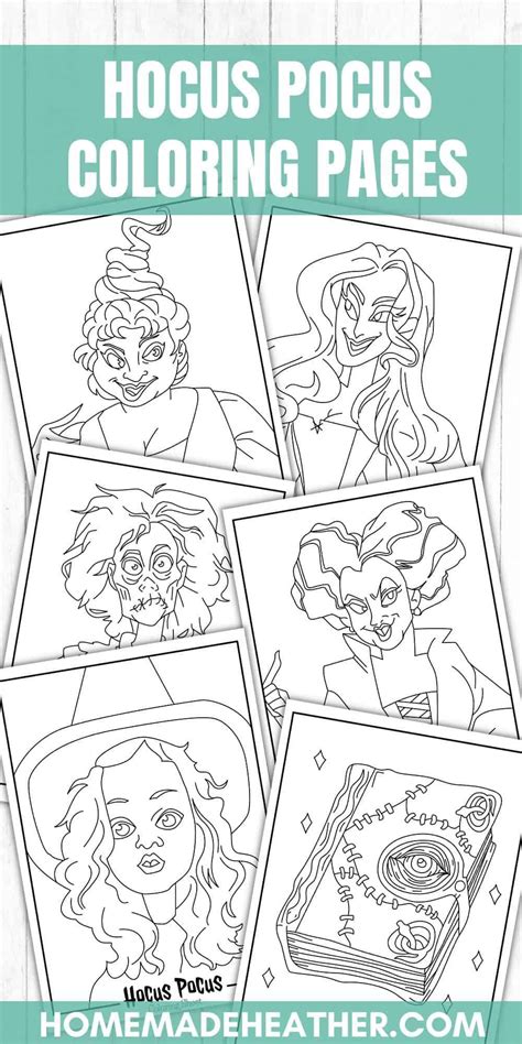 Hocus Pocus Coloring Pages | Coloring pages, Free halloween coloring ...