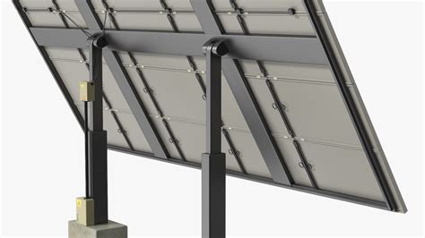 3D Solar Panel Array on Concrete Supports model | 3D Molier International