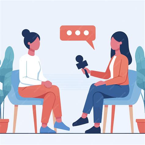 Characters of people being interviewed with a simple and minimalist flat design style | Premium ...