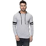 Buy Blisstone Men's Cotton Hooded Neck Slim Fit T-Shirt (Black, Small ...