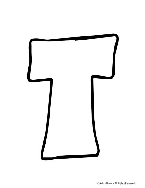 Printable Bubble Letter T Craft for Kids