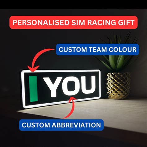 Personalized Sim Racing Gift, Name Abbreviation Sign With LED Lighting, F1 - Etsy