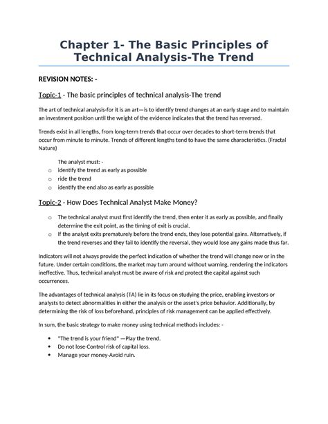 CMT Level 1 chap 1 - Chapter 1- The Basic Principles of Technical ...