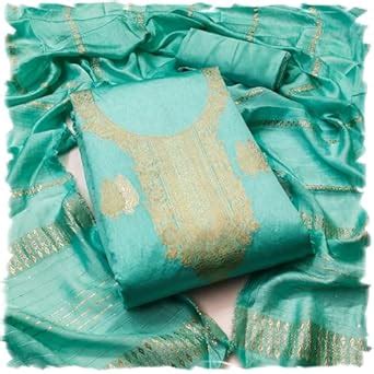 Buy Nayanthara Trends Women's Dyeable Jacquard Unstitched Dress ...