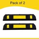 Ladwa 600 mm Pack of 2 Rubberised Car Wheel Parking Stopper for Garage ...