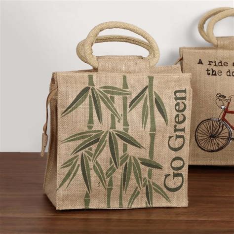 Buy Livia Zipper Jute Bag from Home Centre at just INR 175.0