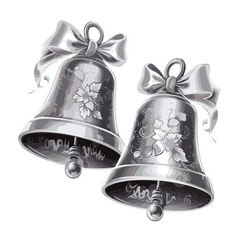 Elegant Silver Bells Clip Art Page 4 | Silver Bells Vector Art, Icons,
