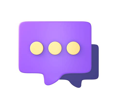 3d purple chat bubble or message icon for UI UX web mobile apps social ...