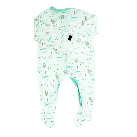 Sleep Suit white with Star Teddy and Penquin Doodles – Spyndell