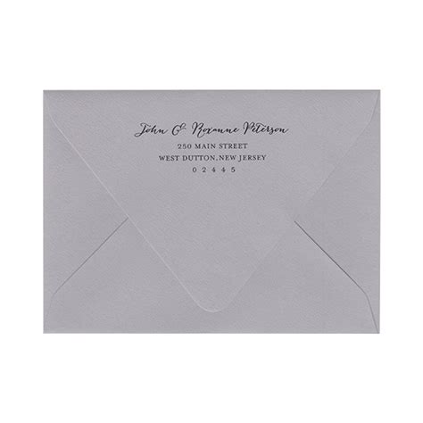 Return Address Black Ink Printed A7 Euro Flap Envelopes - Cards & Pockets