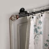GLASS METAL ROYAL FINIAL EXTENDABLE DOUBLE CURTAIN ROD BLACK 19MM (HAR ...