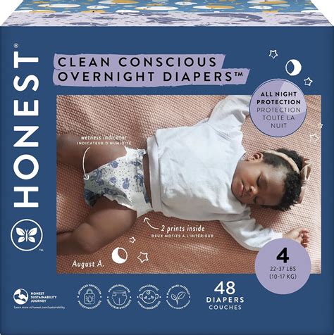 Amazon.com: The Honest Company Comfort Dry Disposable Overnight Diapers ...