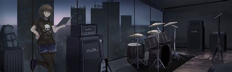 Download wallpaper girl, music, anime, instrumento, section art in ...