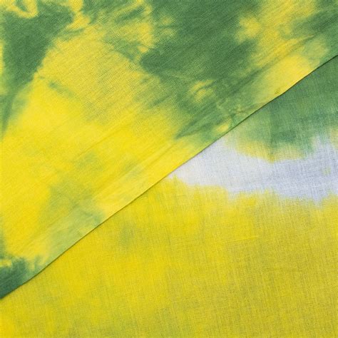 Buy Yellow Tie Dye Patterns Handmade Cotton Fabric for Dress Material ...