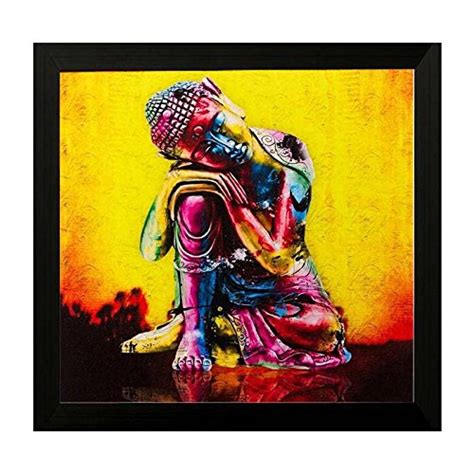 Pintura 'Religious Buddha Designer' Framed Painting (Wood, 35.56 cm x 2 ...