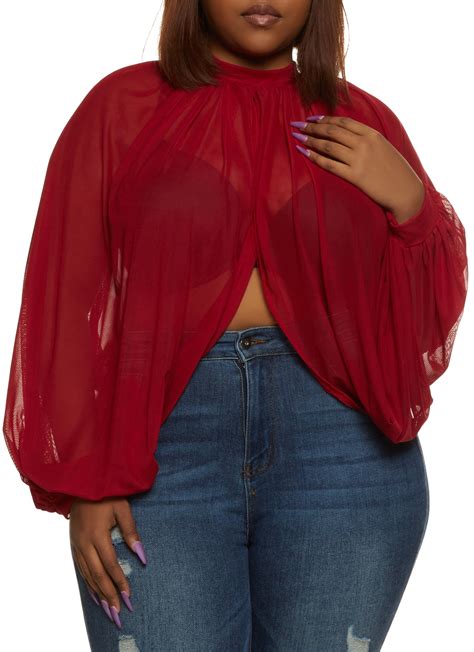 Red Plus Size Blouses