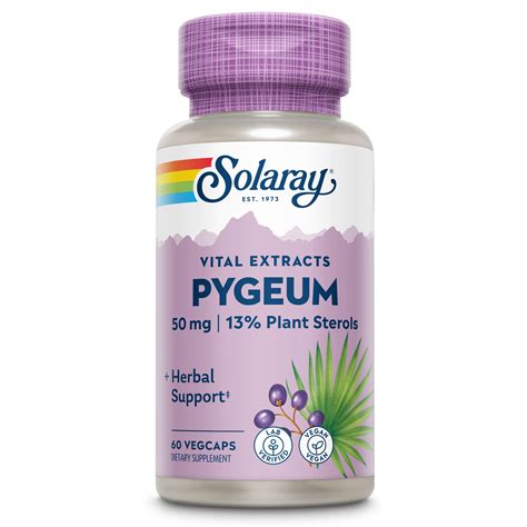 Solaray Pygeum Africanum Extract, 60 Caps 50 mg : Amazon.in: Health ...