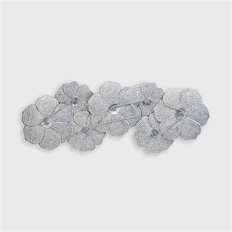 Buy Samara Multicolour Textured Floral Metal Decor Wall Art from Home ...