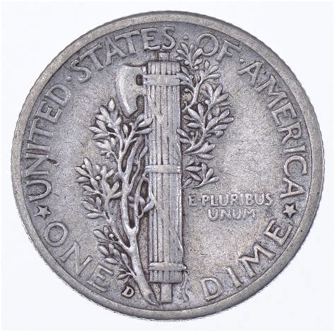 Collectible 1942-D Mercury Liberty 90% Silver United States Dime ...