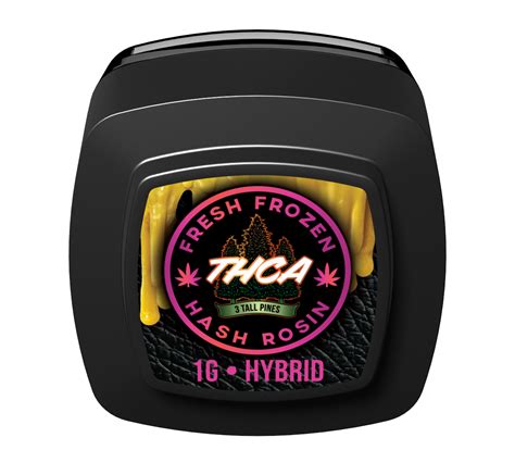 THCA Hash Rosin: Fresh Frozen Concentrate 1g Hybrid – 3 Tall Pines Farm