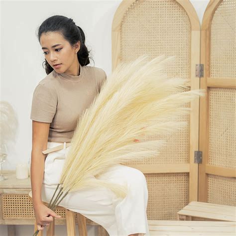 Faux Pampas Grass Decor Tall 43110cm - Set of 4 India | Ubuy
