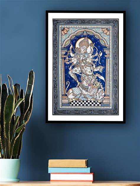 Buy Majestic Valour The Painting of Goddess Durga Pattachitra Paintings ...