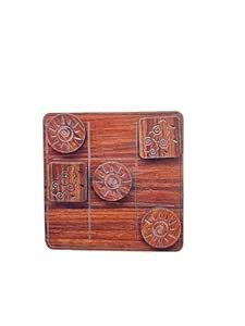 Buy DecoCraft Creations Wooden Tic Tac Toe Board Game Set, Sun and ...
